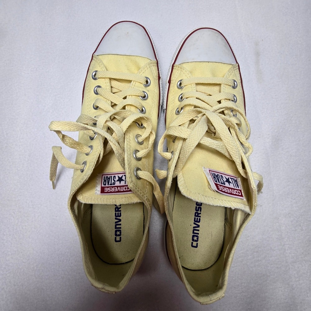 Converse Chuck Taylor All Star Low Top Shoes Sneakers Yellow Mens 10 Womens 12 - Picture 11 of 14